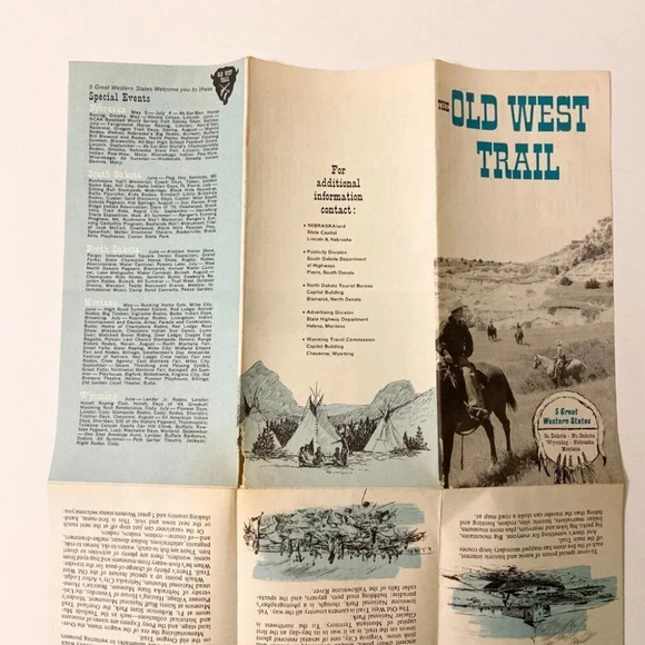 Vintage The Old West Trail 5 Great Western States Travel Brochure United States - Picture 10 of 12
